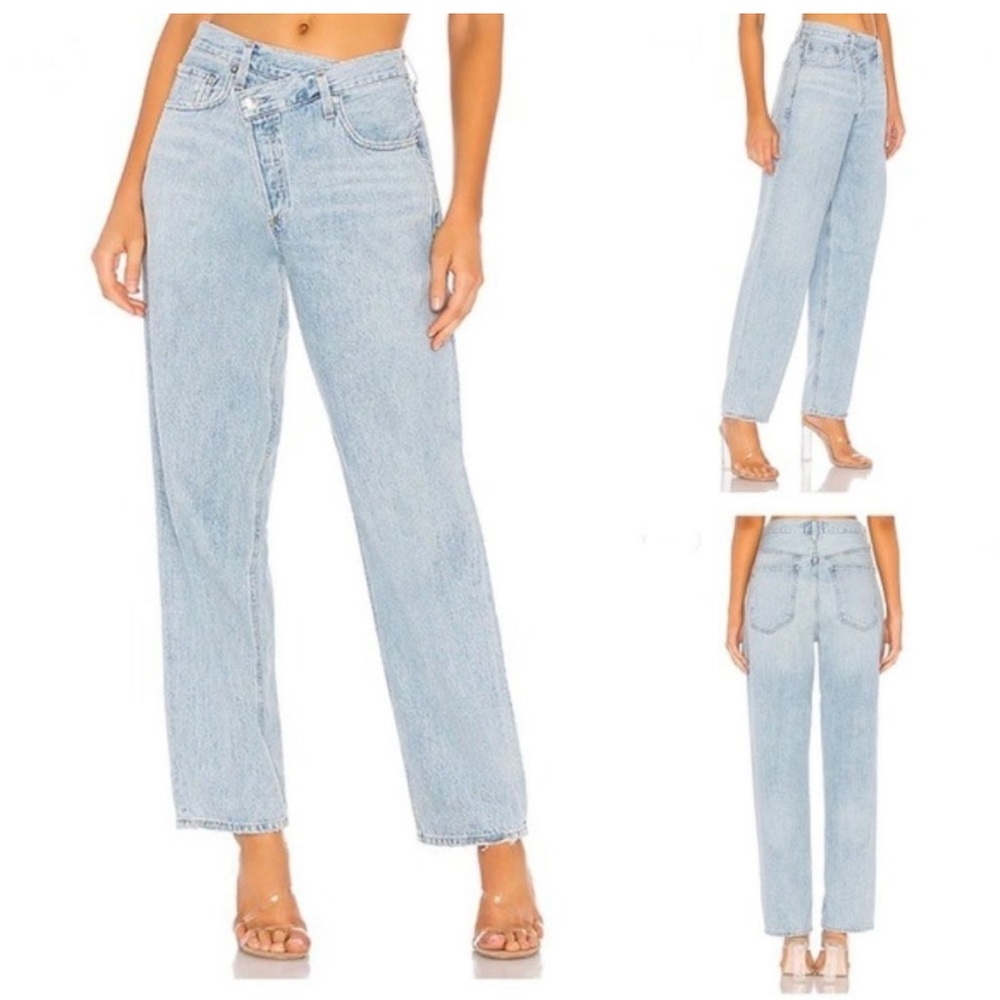 Agolde Crisscross Upsized High Rise Jeans in Suburbia 29